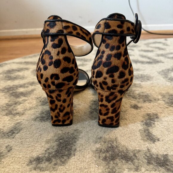 Marc Fisher Karlee Leopard Print Block Heel Sandals - Picture 5 of 5